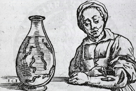 Постановка пиявок по гравюре XVI века