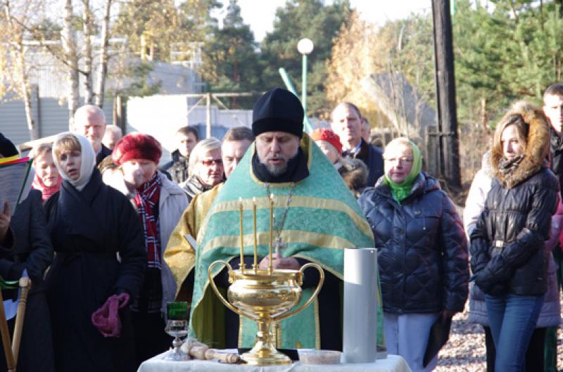 Освящение закладного камня храма во имя Святой Блаженной Ксении Петербургской
